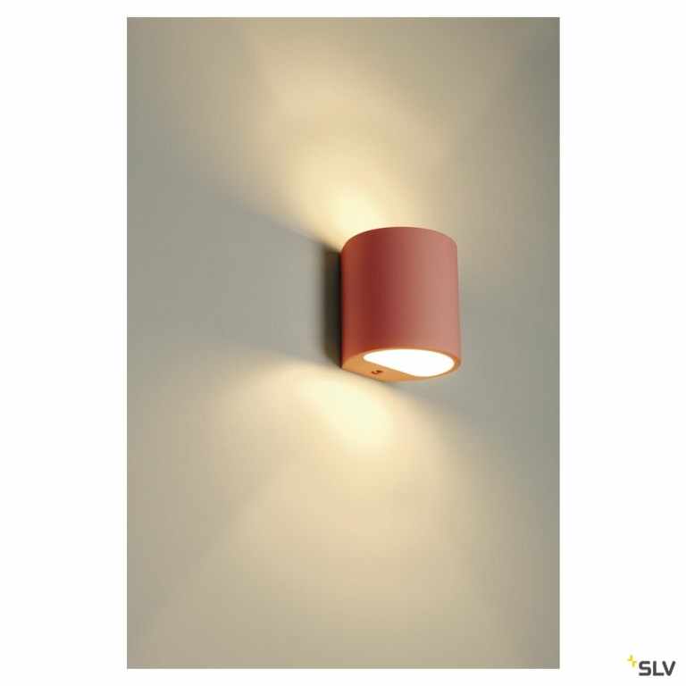 SLV PLASTRA Wandleuchte, GL 104 ROUND, weisser Gips, G9, max. 42W
