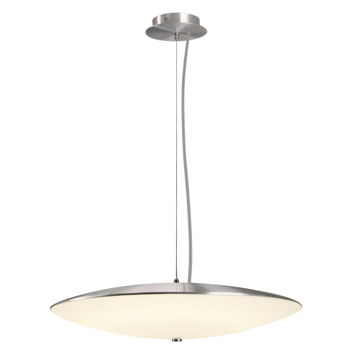SLV ELSU Pendelleuchte, alu brushed, satiniertes Glas, 1x T8 Ring 32W