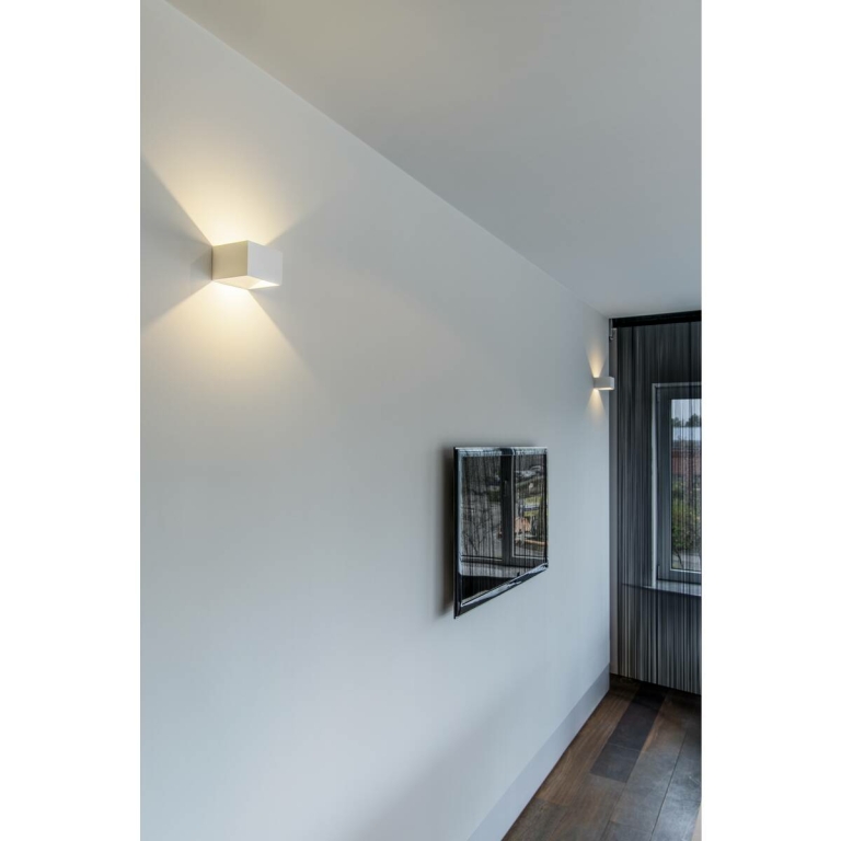 SLV LED Wandleuchte LOGS IN L weiß eckig 3000K 6W CRI 90 470lm Up/Down
