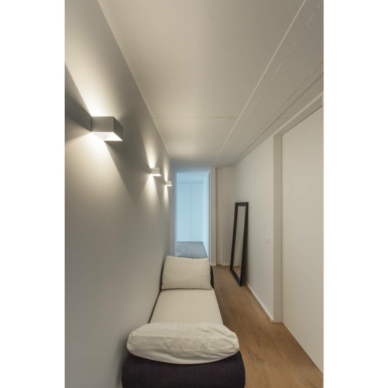 SLV LED Wandleuchte LOGS IN L weiß eckig 3000K 6W CRI 90 470lm Up/Down