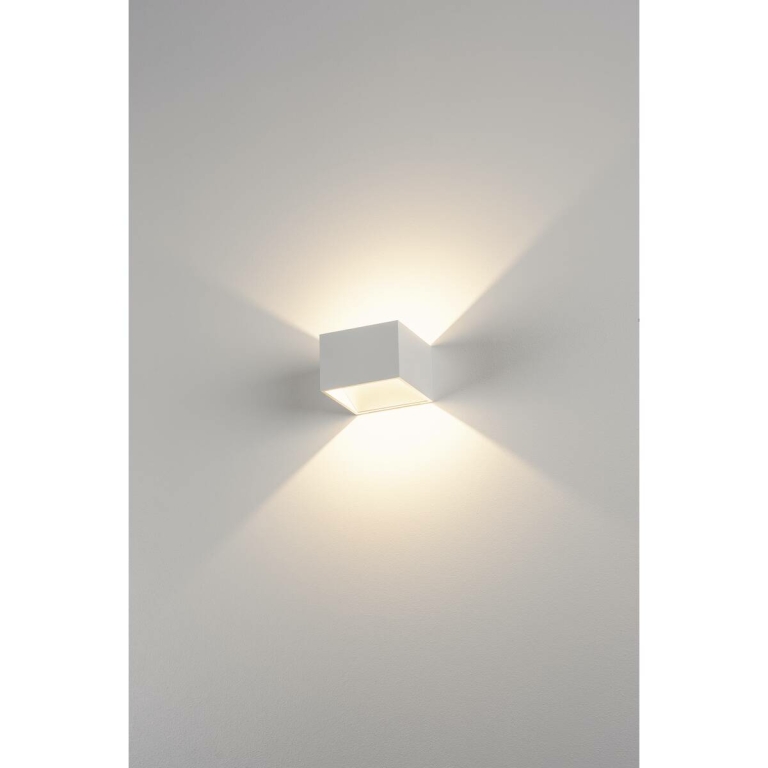 SLV LED Wandleuchte LOGS IN L weiß eckig 3000K 6W CRI 90 470lm Up/Down