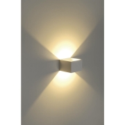 LED Wandleuchte LOGS IN L weiß eckig 3000K 6W CRI 90 470lm Up/Down