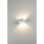 LED Wandleuchte LOGS IN L weiß eckig 3000K 6W CRI 90 470lm Up/Down