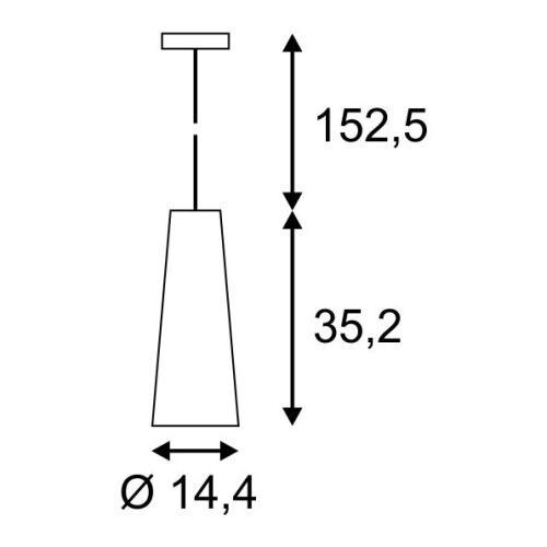 SLV SOPRANA CONE Pendelleuchte, PD-1, weisser Schirm, E14, max. 40W