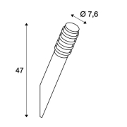 BIG NAILS PLUS Wandleuchte, Edelstahl 304, E27, max. 23W, IP44
