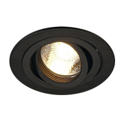 NEW TRIA GU10 ROUND Downlight, mattschwarz, max. 50W, inkl. Blattfedern