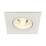 NEW TRIA I GU10 Downlight, eckig, mattweiss, max. 50W, inkl. Blattfedern