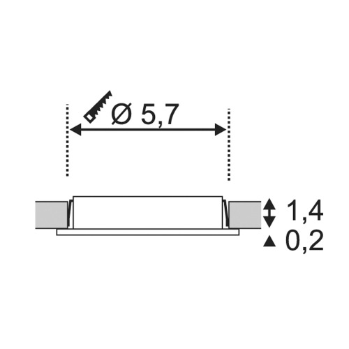 SLV Downlight, DL 126 LED, rund, weiss, 3W LED, warmweiss, 12V