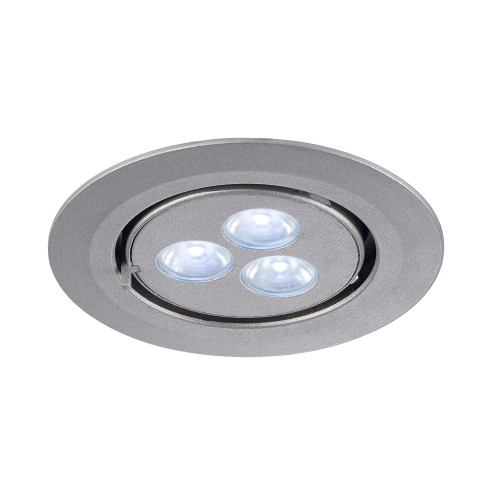 SLV TRITON 3 GIMBLE Downlight, rund, silber eloxiert, 3x1W LED, neutralweiss, schwenkbar