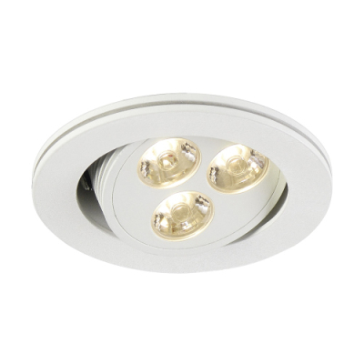 TRITON 3 LED Downlight, rund, mattweiss, 3x1W LED,...