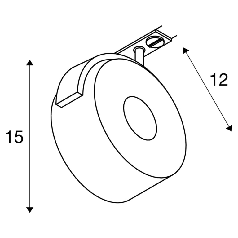 SLV 1-Phasen LED Schienenstrahler KALU TRACK weiß 3000K 13W 860lm inkl. 1-Phasen-Adapter (LED fest verbaut)