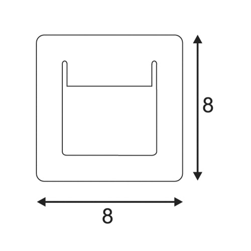 SLV DOWNUNDER PUR Einbauleuchte, eckig, weiss, 3,5W LED, warmweiss, 80x80mm