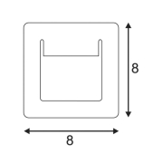 DOWNUNDER PUR Einbauleuchte, eckig, weiss, 3,5W LED, warmweiss, 80x80mm