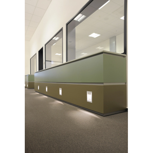 SLV DOWNUNDER PUR Einbauleuchte, eckig, weiss, 4,8W LED, warmweiss, 120x155mm