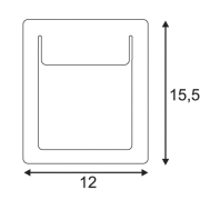 DOWNUNDER PUR Einbauleuchte, eckig, weiss, 4,8W LED, warmweiss, 120x155mm