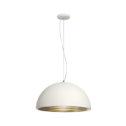 FORCHINI M Pendelleuchte, PD-1, 50cm, rund, weiss/ silber, E27, max. 40W