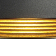 FORCHINI M Pendelleuchte, PD-1, 50cm, rund, schwarz/ gold, E27, max. 40W