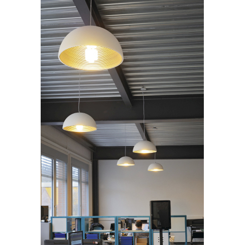 SLV FORCHINI M Pendelleuchte, PD-1, 50cm, rund, weiss/gold, E27, max. 40W