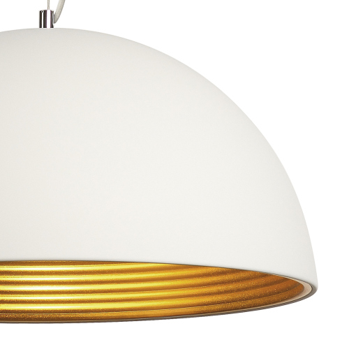 SLV FORCHINI M Pendelleuchte, PD-1, 50cm, rund, weiss/gold, E27, max. 40W