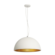 FORCHINI M Pendelleuchte, PD-1, 50cm, rund, weiss/gold, E27, max. 40W