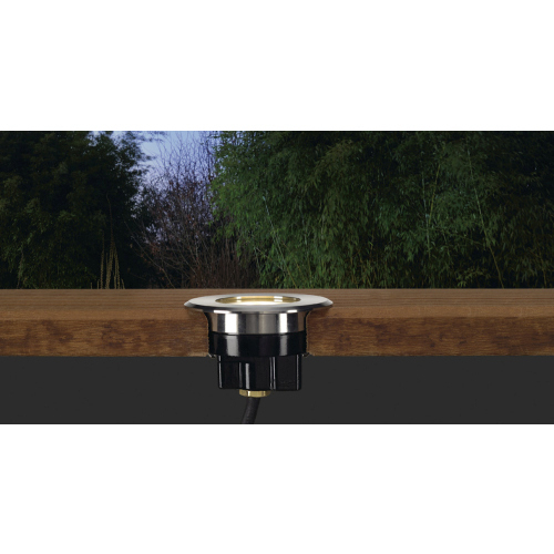 SLV DASAR FLAT LED 230V Bodeneinbaustrahler, rund, 4,3W LED, warmweiss, Edelstahlblende