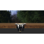 DASAR FLAT LED 230V Bodeneinbaustrahler, rund, 4,3W LED, warmweiss, Edelstahlblende