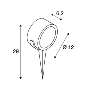 SITRA 360 SPIKE, anthrazit, GX53, max. 9W, IP44