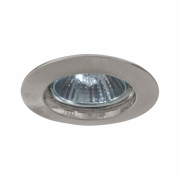 Premium LED Einbauleuchte IP44 rund 79mm GU10 max. 50W 230V dimmbar Eisen gebürstet