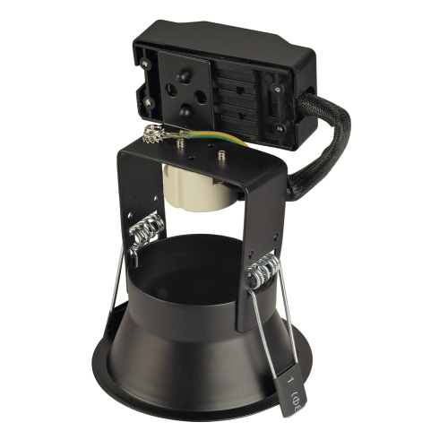 SLV HORN GU10 Downlight, rund, mattschwarz, max. 50W