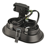 HORN 2 TURNO GU10 Deckeneinbauleuchte, oval, mattschwarz, max. 2x50W