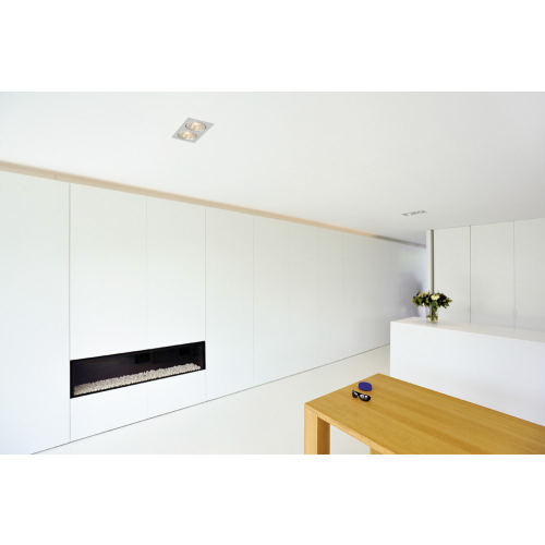 SLV NEW TRIA II LED DL SQUARE Set, alu-brushed, 2x6W, 38°, 2700K, inkl. Treiber, Clipfed.