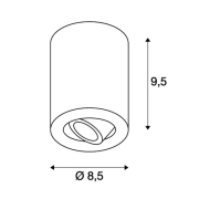 TRILEDO ROUND CL Aufbaudownlight, mattweiss, LED, 6W, 38°, 3000K, inkl. Treiber