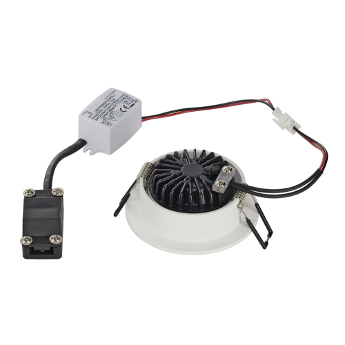 SLV NEW TRIA LED 3W DL ROUND Set, Downlight, mattweiss, 38°, 3000K, inkl. Treiber, Clipfed.