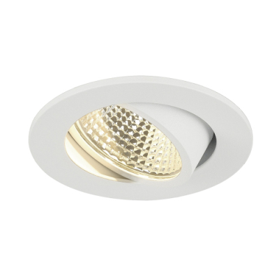 NEW TRIA LED 3W DL ROUND Set, Downlight, mattweiss, 38°, 3000K, inkl. Treiber, Clipfed.