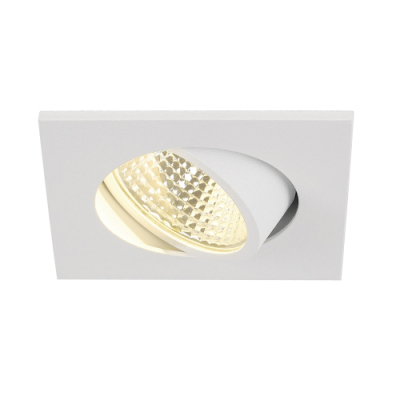 NEW TRIA LED 3W DL SQUARE Set, Downlight, mattweiss, 38°, 3000K, inkl. Treiber, Clipfed.