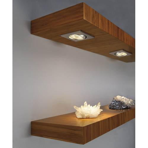 SLV NEW TRIA LED 3W DL SQUARE Set, Downlight, alu-brushed, 38°, 3000K, inkl. Treiber, Clipfed.