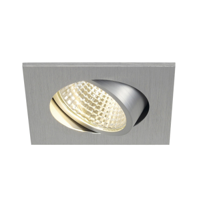 NEW TRIA LED 3W DL SQUARE Set, Downlight, alu-brushed, 38°, 3000K, inkl. Treiber, Clipfed.