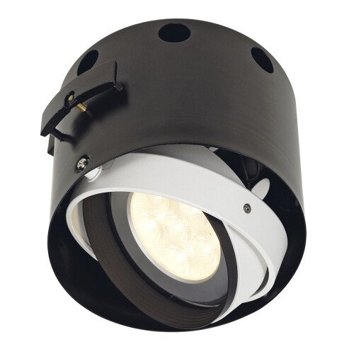 SLV AIXLIGHT PRO FLAT FRAMELESS 1 ROUND Einbaurahmen, inkl. Einbau-Kit, schwarz