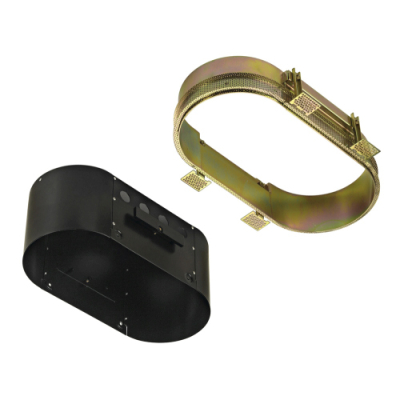 AIXLIGHT PRO FLAT FRAMELESS 2 ROUND Einbaurahmen, inkl. Einbau-Kit, schwarz