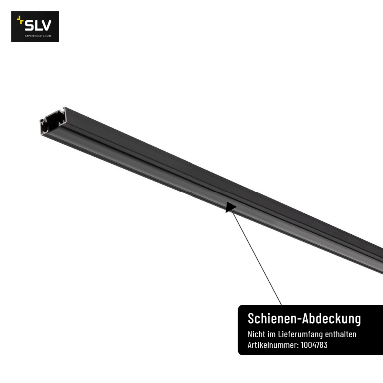 SLV 1-Phasen Hochvolt-Stromschiene 1m schwarz 230V Aufbauschiene
