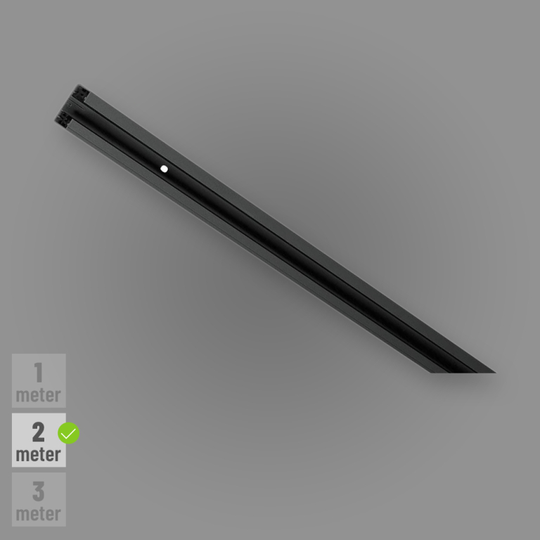1-Phasen Hochvoltschiene, Aufbauversion, schwarz, 2m