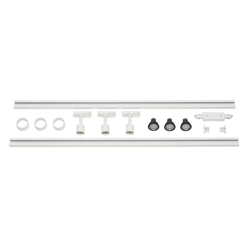 1-Phasen Hochvolt-Set 3, weiss, 2x1m, inkl. 3xPURI und... 1-Phasen Hochvolt-Set 3, weiss, 2x1m, inkl. 3xPURI und LED Leuchtmittel
