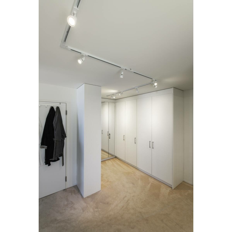SLV 1-Phasen Hochvolt-Set weiß 2x1m Stromschiene + 3x PURI Spot + GU10 LED Leuchtmittel