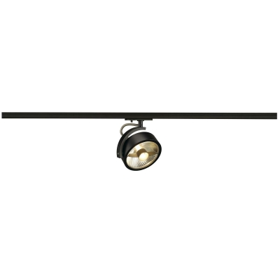 SLV KALU TRACK 1~ Spot schwarz matt QPAR111 max. 75W inkl. 1Phasen-Adapter