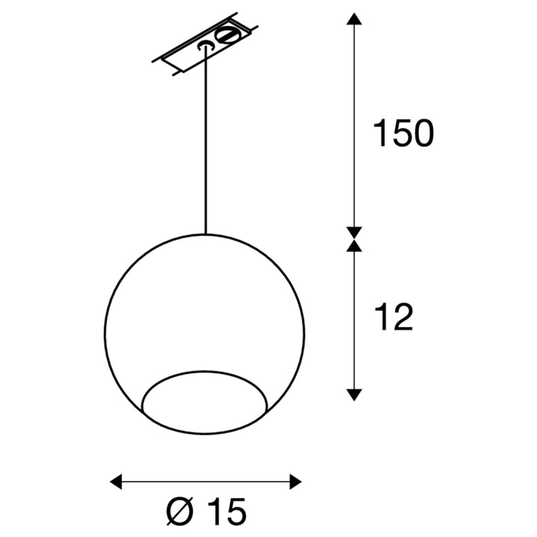 SLV LIGHT EYE® 150 Pendelleuchte weiß / chrom QPAR111 für 1-Phasen Hochvolt-Stromschiene