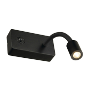 PIPOFLEX Wandleuchte, schwarz, 4W, 3000K