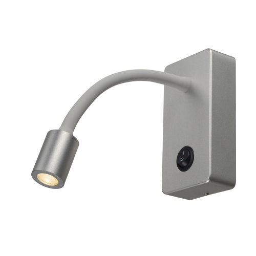 PIPOFLEX Wandleuchte, silbergrau, 4W LED, 3000K PIPOFLEX Wandleuchte, silbergrau, 4W LED, 3000K