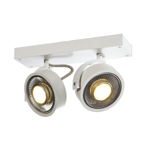 SLV KALU 2 QPAR Deckenleuchte, mattweiss, ES111, max. 2x75W