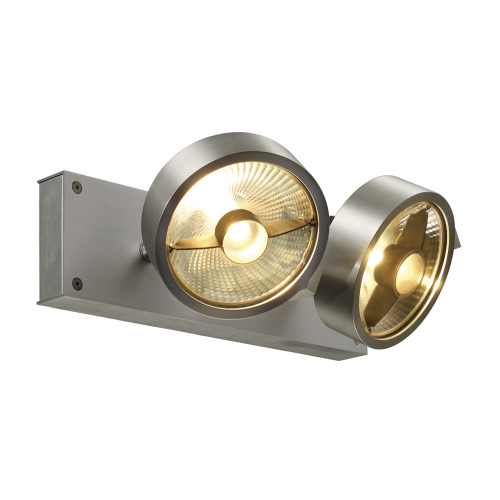 SLV KALU 2 QPAR Deckenleuchte, alu-gebürstet, ES111, max. 2x75W
