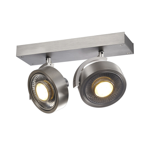 SLV KALU 2 QPAR Deckenleuchte, alu-gebürstet, ES111, max. 2x75W